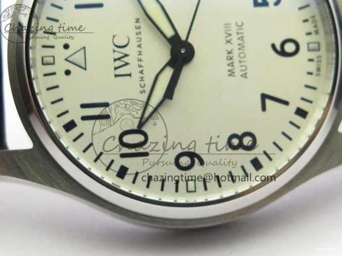 MIROTIME 0427 MARK XVIII IW327002 SS FKF 1:1 Best Edition White Dial On Black Leather Strap Affordable 7121